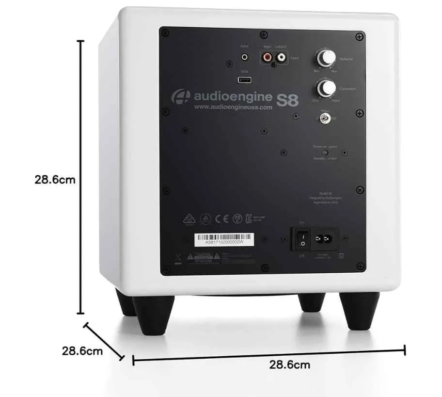 Audioengine S8 Powered Subwoofer - 250W 8-inch Subwoofer image indicator(7)