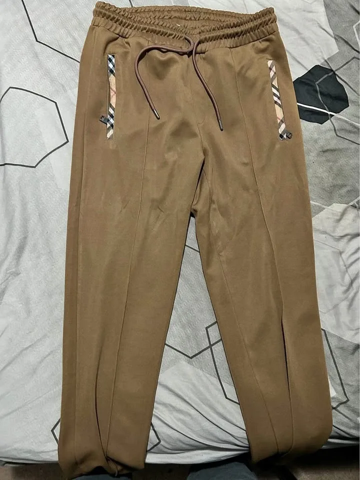 Authentic Burberry Track Pants with QR code scan