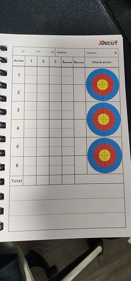 Archery Target Scorebook 4 pcs, 8/pc, 20 for the 4 - photo 5