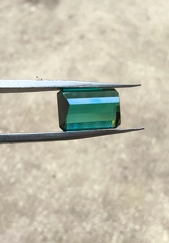 3.05 CTS Green Tourmaline In Emerald Cut - photo 3