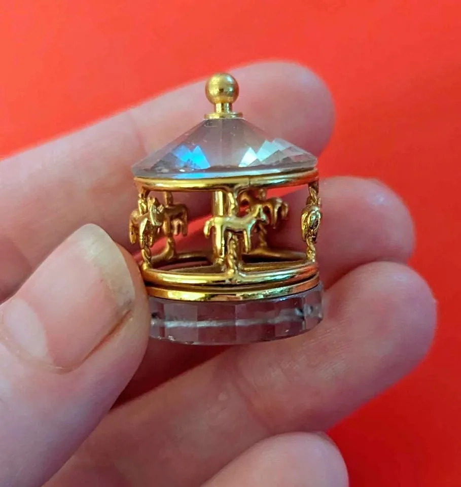 Swarovski Crystal Carousel Merry Go Round Figurine