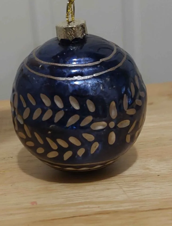 Set of 5 blue-theme Christmas ornaments image indicator(6)