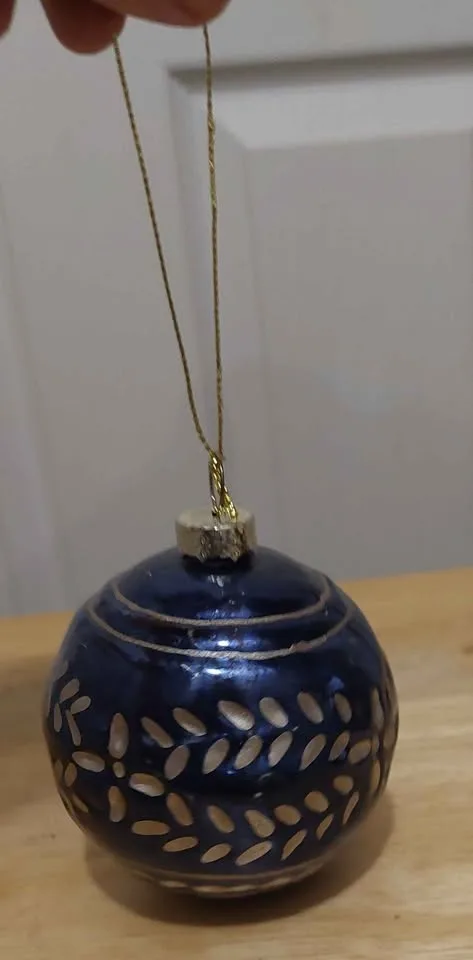 Set of 5 blue-theme Christmas ornaments image indicator(7)