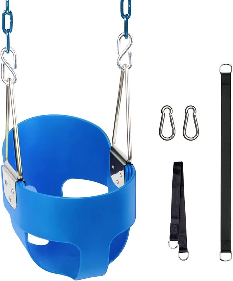 Toddler Swing Metal/Plastic Bucket Swing with Chains - photo 5