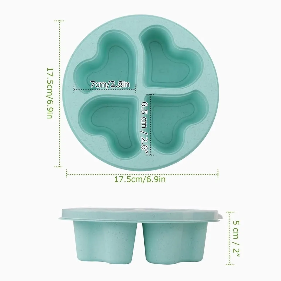 4 Pack Bento Lunch Boxes BPA-Free Reusable Bento Box image indicator(2)