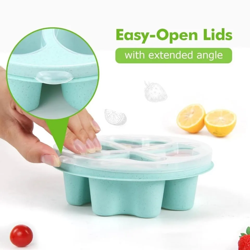 4 Pack Bento Lunch Boxes BPA-Free Reusable Bento Box image indicator(4)