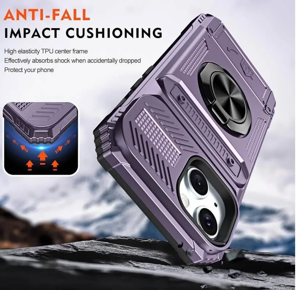 Purple iPhone 15 Pro Max Case with 360° Ring - New image indicator(3)