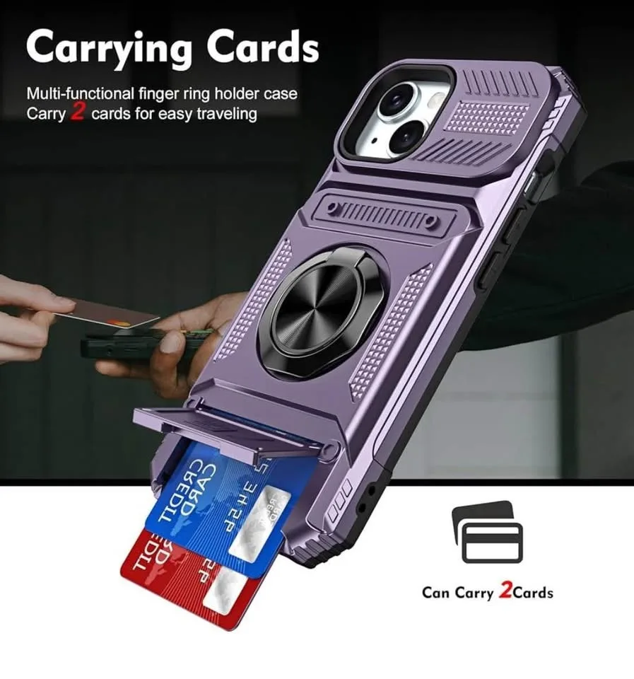 Purple iPhone 15 Pro Max Case with 360° Ring - New image indicator(8)