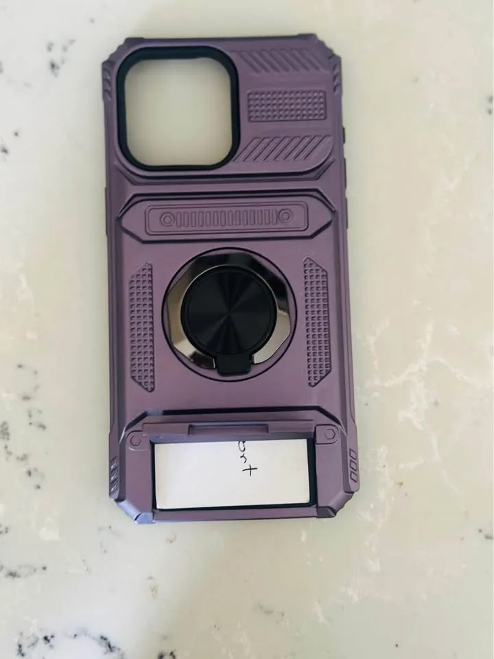 Purple iPhone 15 Pro Max Case with 360° Ring - New image indicator(9)
