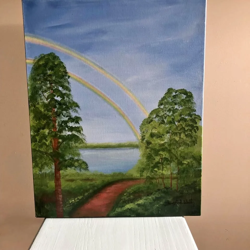 Original Oil Painting on Canvas 16 x 20” “Double Bow”