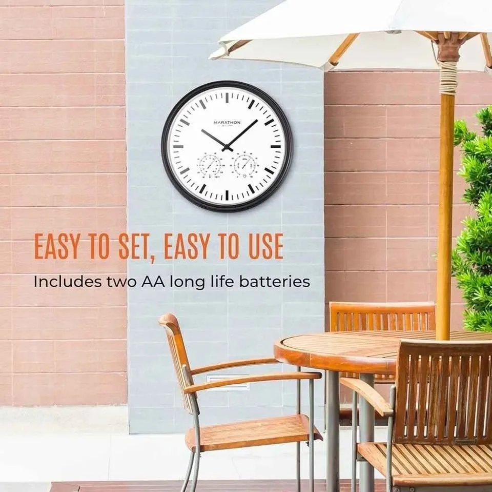 MARATHON Waterproof Wall Clock image indicator(6)