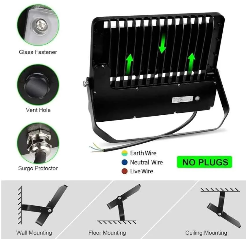 LEDMO LED Stadium Flood Lights Outdoor 1500W Equivalent image indicator(5)