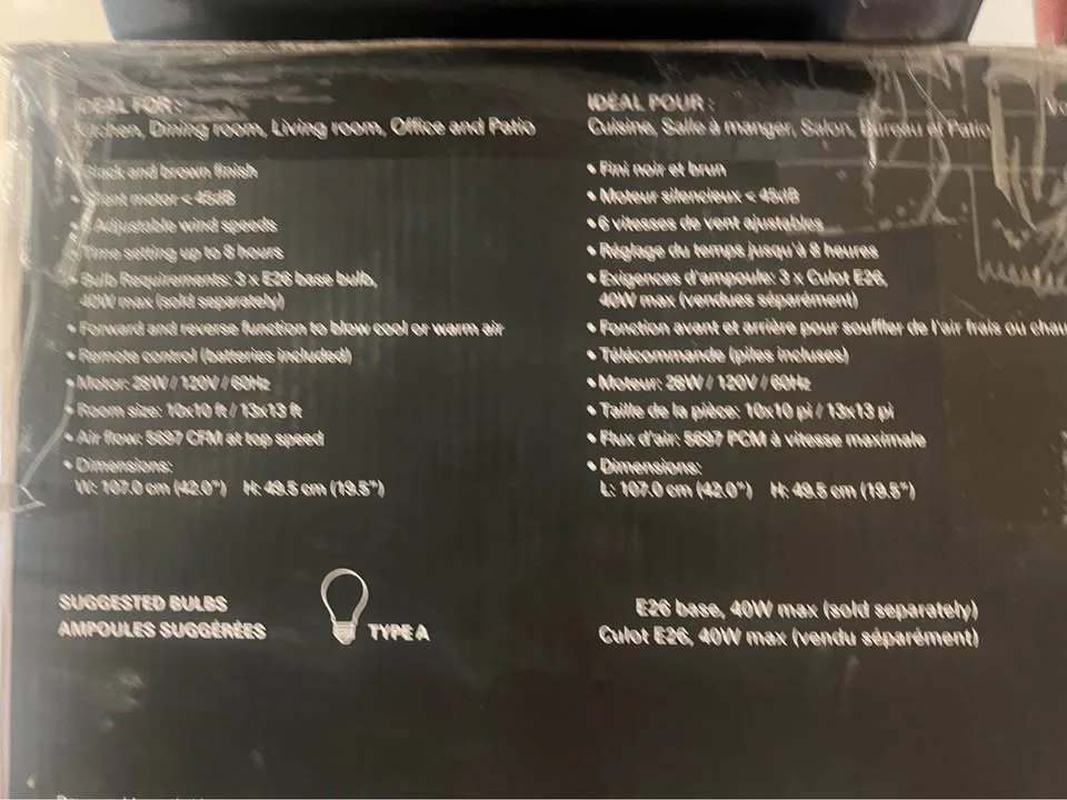 CTricty Starlight retractable ceiling fan indoor/outdoor use image indicator(4)