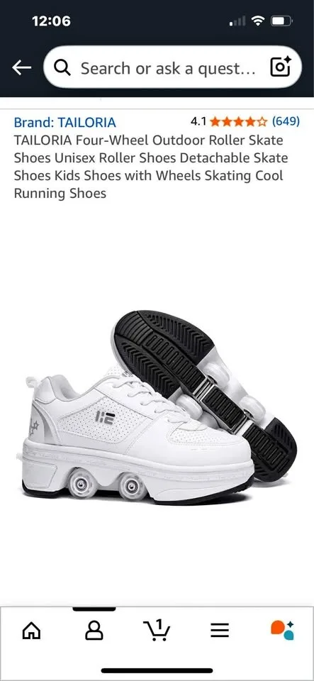 Roller skate shoes