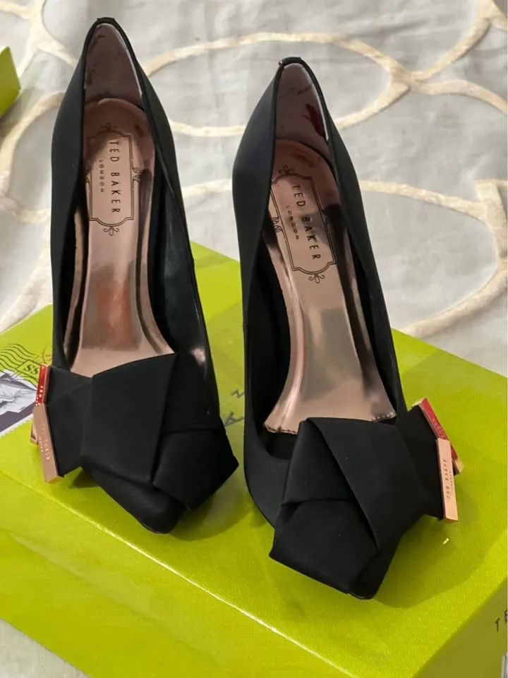 Ted Baker Black Ines Satin Pumps