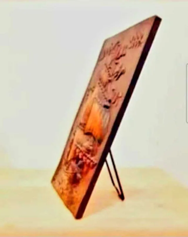 Antique Embossed Copper Ship 1662 Table Frame image indicator(3)