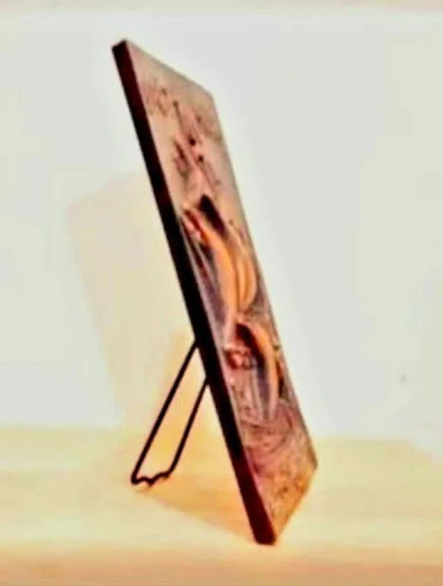 Antique Embossed Copper Ship 1662 Table Frame image indicator(4)