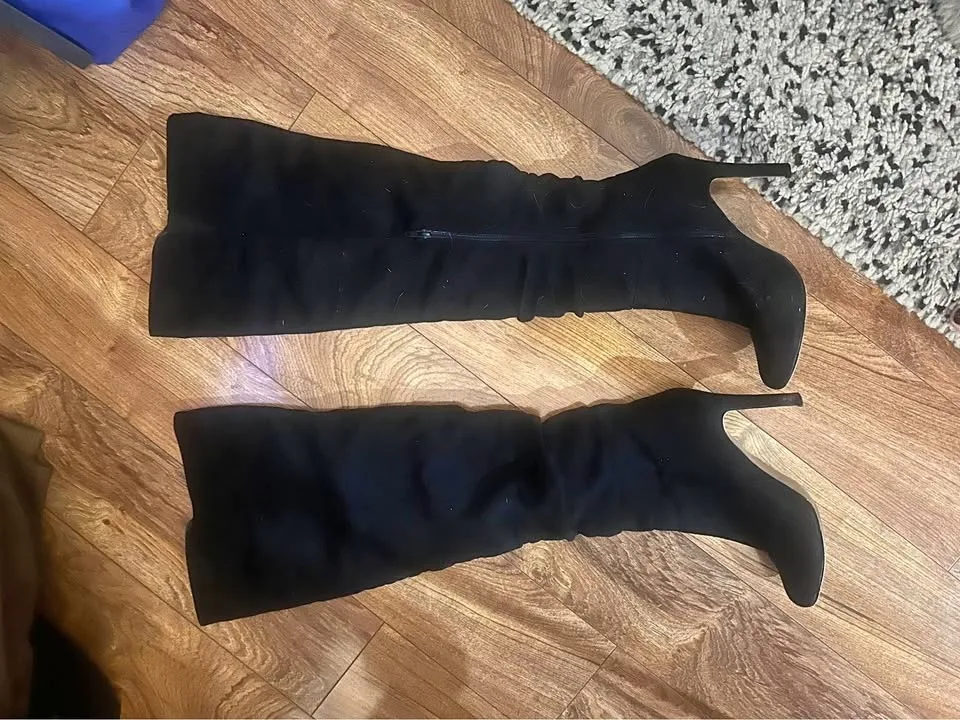 Suede Thigh High Boots