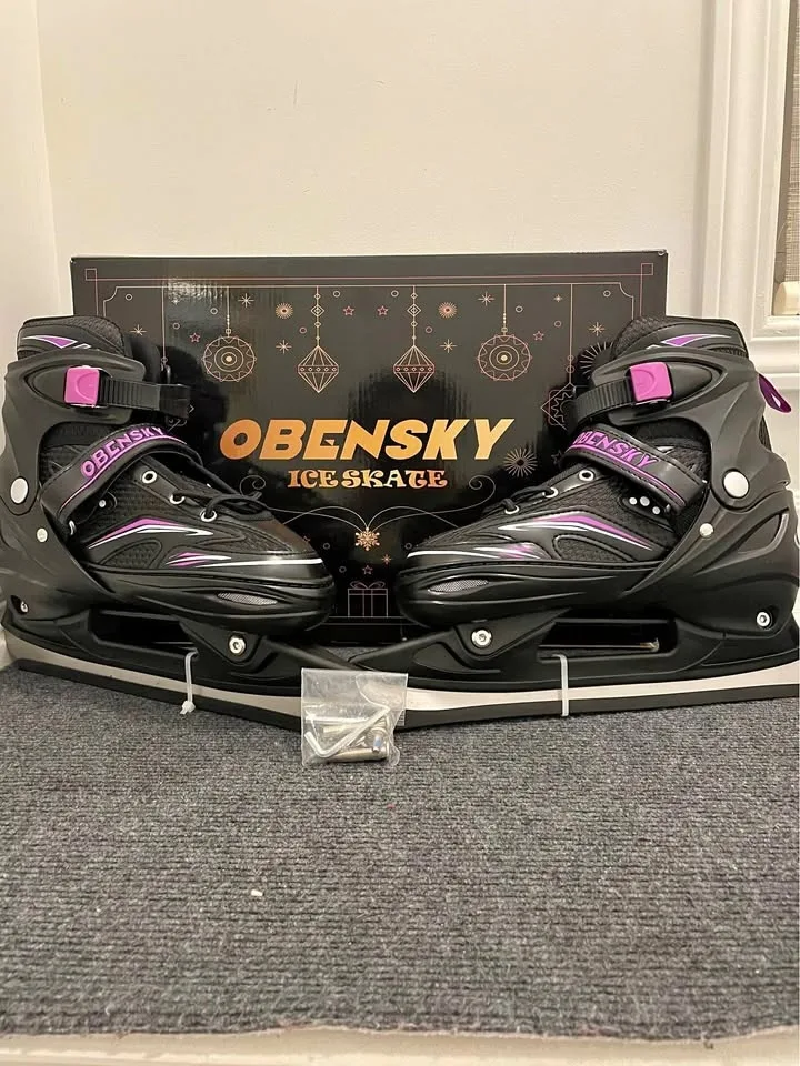 OBENSKY Adjustable Ice Skates for Kids