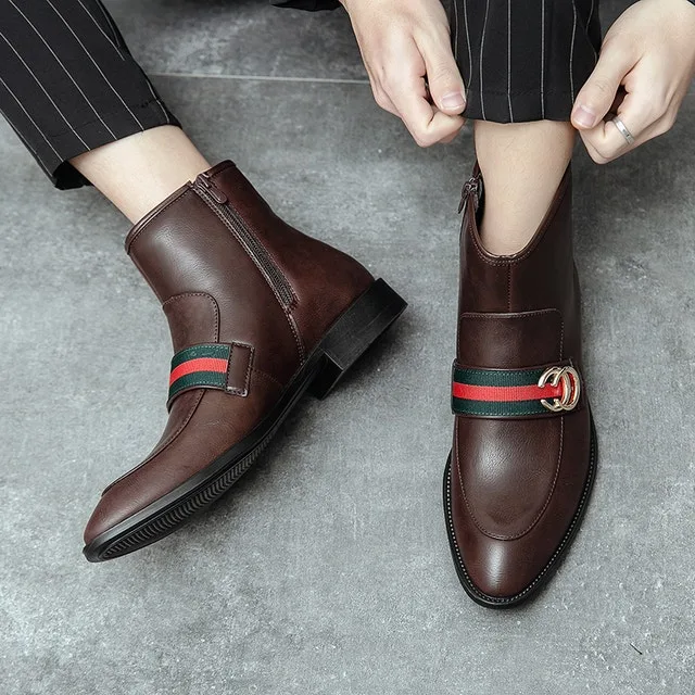 Brand New Men's Unique Style Chelsea Boots For Sale! image indicator(3)