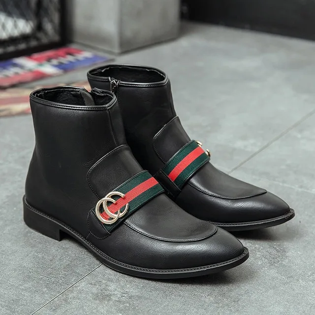 Brand New Men's Unique Style Chelsea Boots For Sale! image indicator(8)
