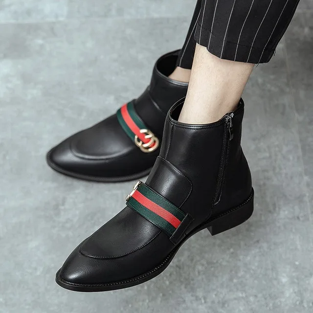 Brand New Men's Unique Style Chelsea Boots For Sale! image indicator(9)