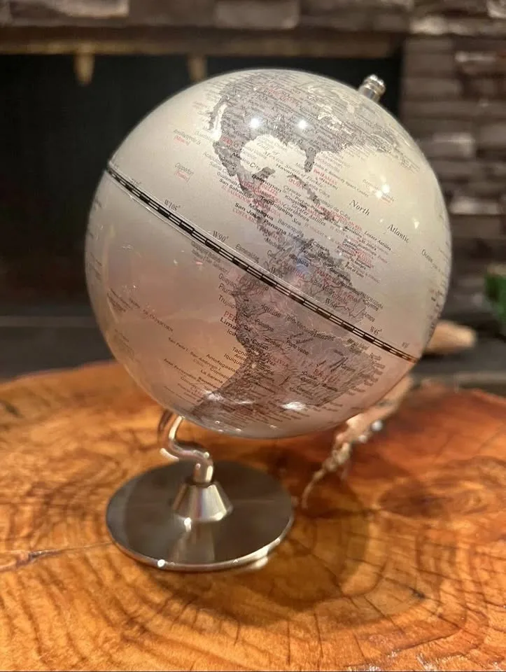Silver Small Desk Globe thumbnail