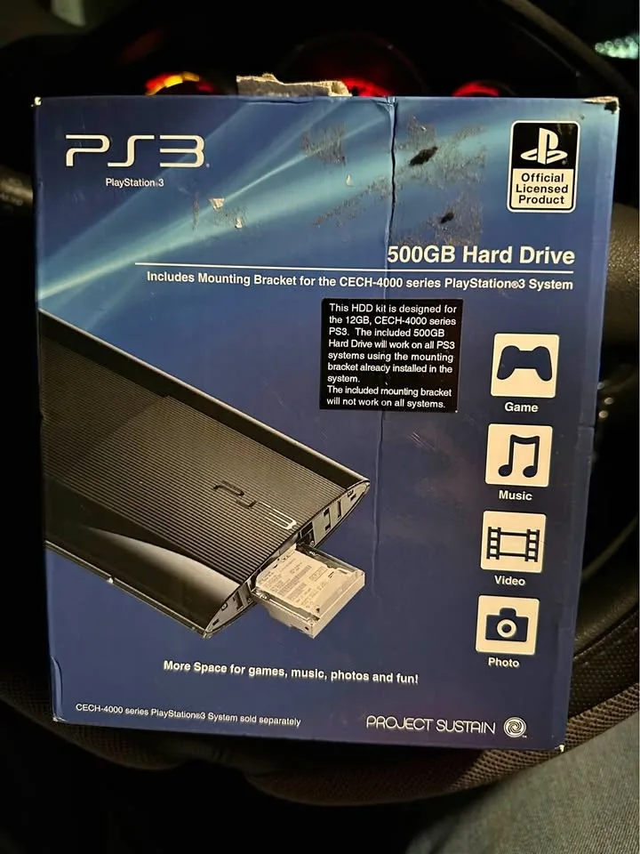 500 GB Hard Drive for Playstation 3