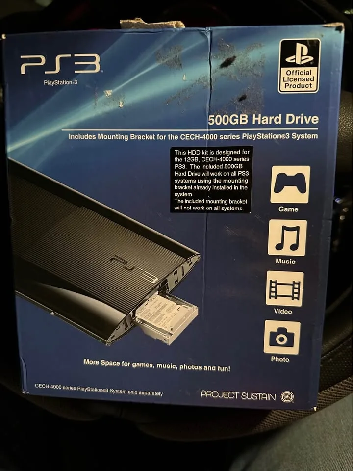 500 GB Hard Drive for Playstation 3 image indicator(2)