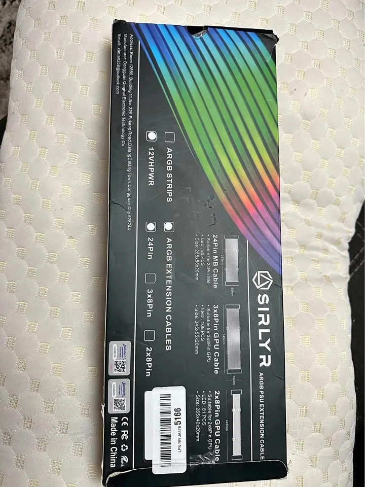 ARGB PSU extensión cables