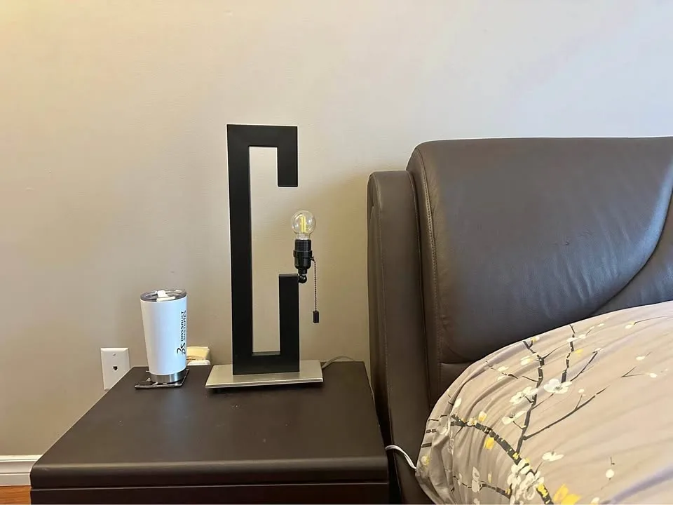 Modern & Unique "G-Shape" Nightstand Lamps (Pair)