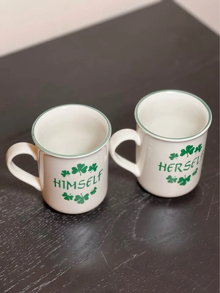 Pair of Carrigaline Pottery Irish Mugs image indicator(2)