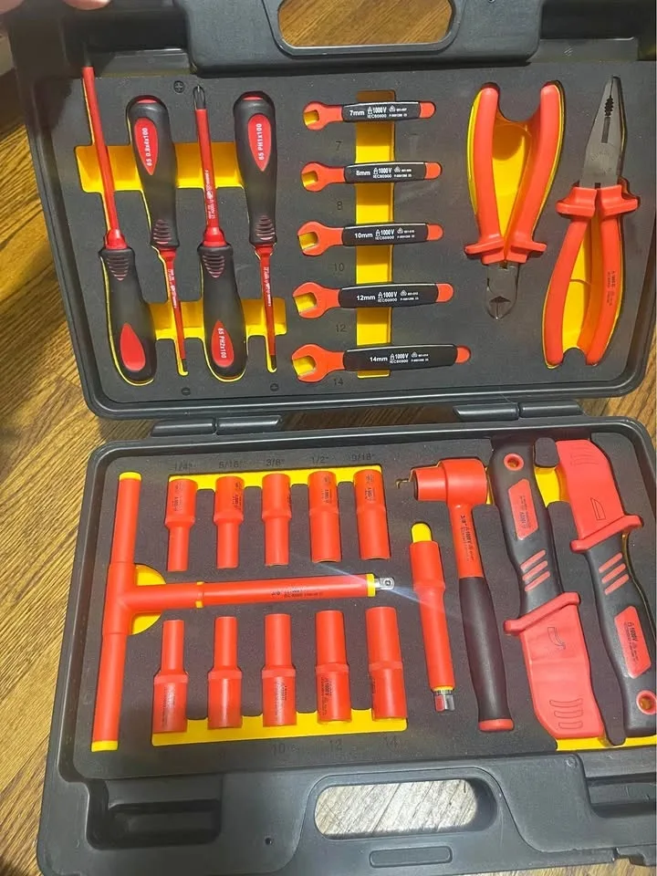 26 Pcs 1000V Insulated Socket Ratchet Bits Set 3/8