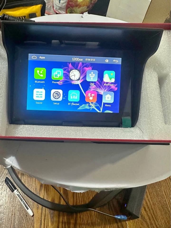 Motorcycle Bike Monitor GPS Dual HD Cameras CarPlay Android
