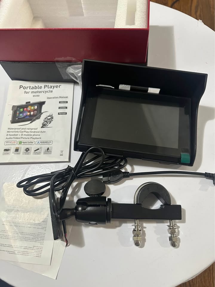 Motorcycle Bike Monitor GPS Dual HD Cameras CarPlay Android - photo 3