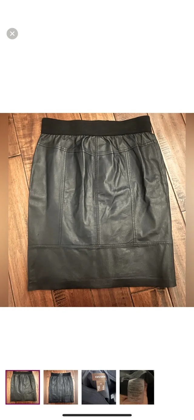 Danier skirt size 8 real leather