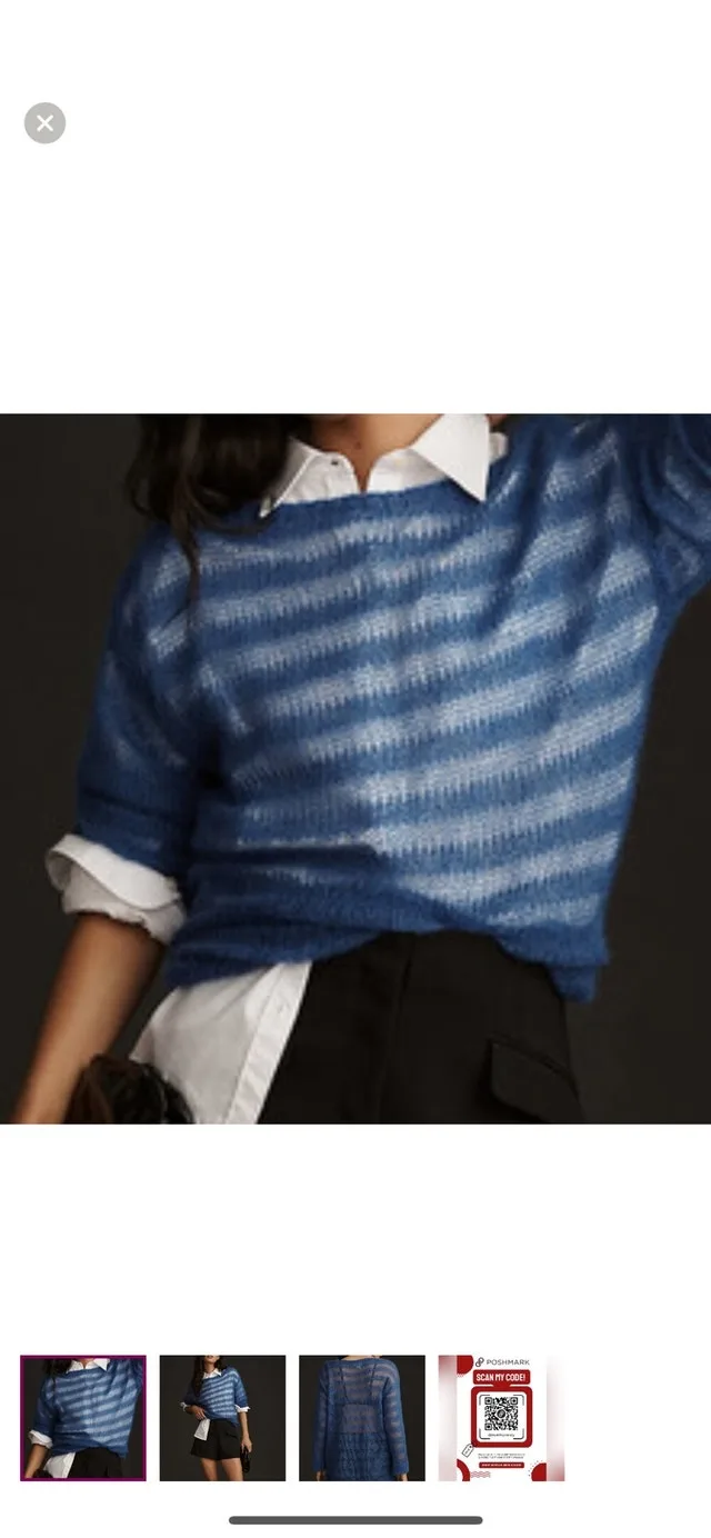 BNWT Maeve/Anthropologie Sheer Pullover Sweater