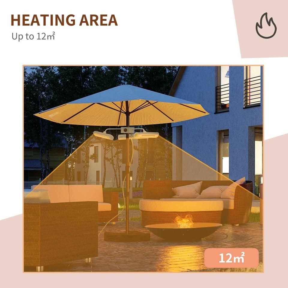 Outsunny 3 Panel Parasol Heater - photo 4