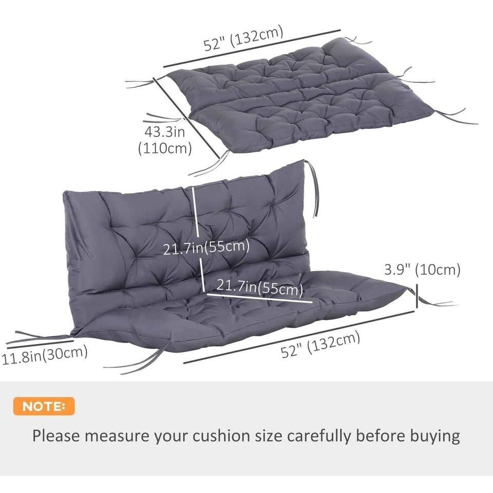 Outsunny 2 Seater Bench Cushions - photo 3