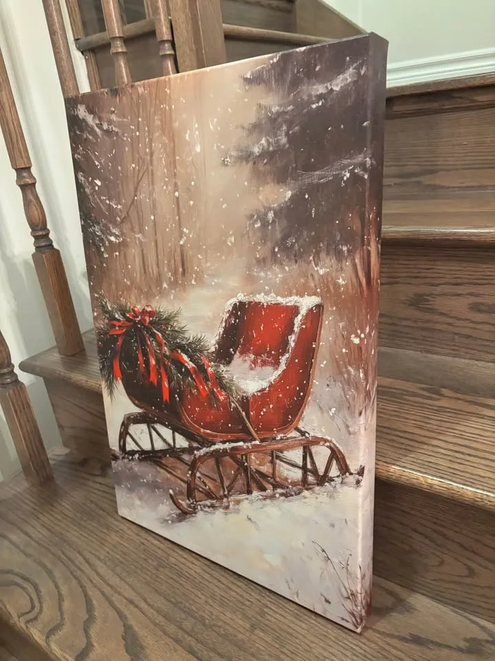 Christmas Sleigh Canvas-Ready To Hang Wall Art image indicator(3)