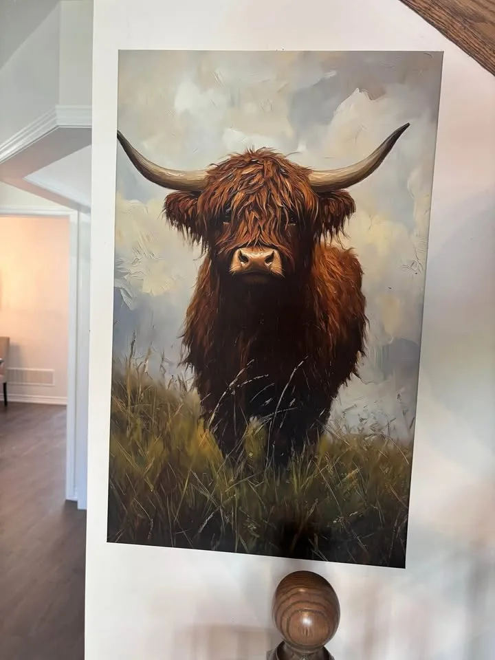 Farmhouse Highland Cow Canvas Wall Art image indicator(10)