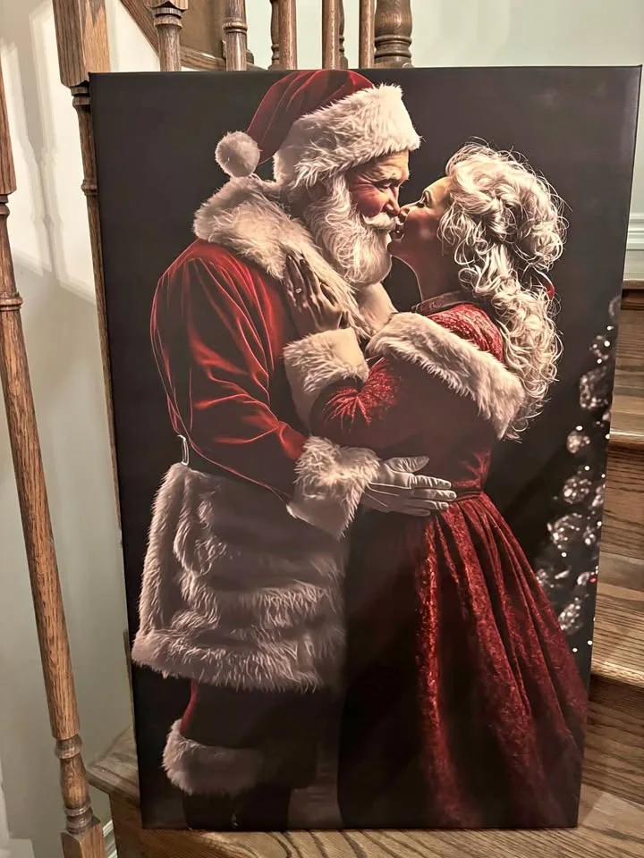 Santa & Mrs.Claus Canvas -Ready To Hang Wall Art