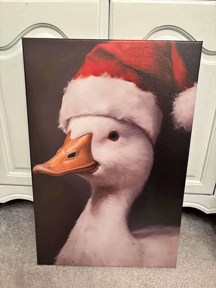 Festive Farmhouse Duck Canvas-Ready To Hang Wall Art