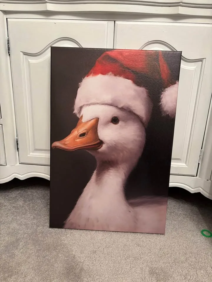 Festive Farmhouse Duck Canvas-Ready To Hang Wall Art image indicator(4)