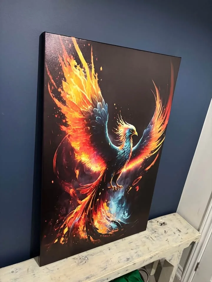 XL Phoenix Canvas Wall Art-Ready To Hang Slightly Imperfect image indicator(7)