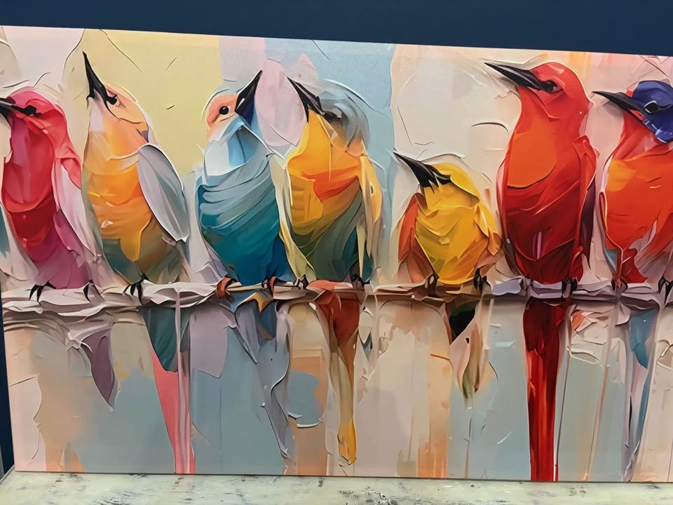 LG Colourful Birds Canvas Wall Art-Ready To Hang - photo 3