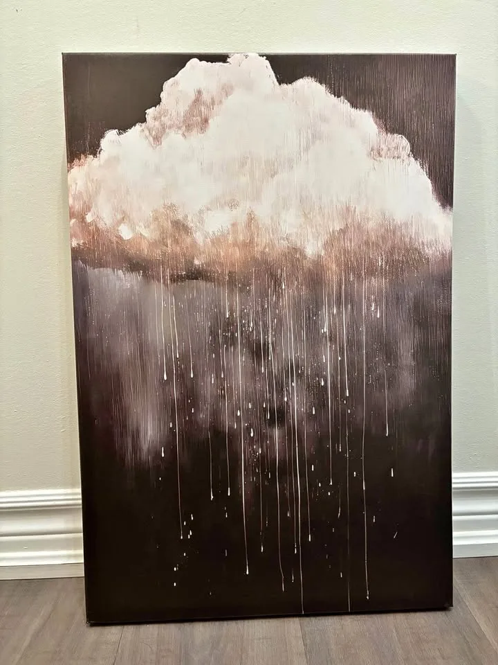 Raincloud Canvas Wall Art-Ready To Hang