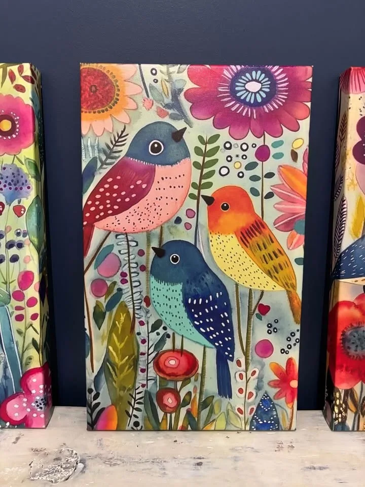 Vibrant Birds Canvas Wall Art (Set of 3) image indicator(3)