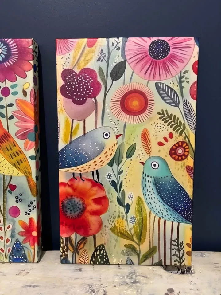 Vibrant Birds Canvas Wall Art (Set of 3) image indicator(4)
