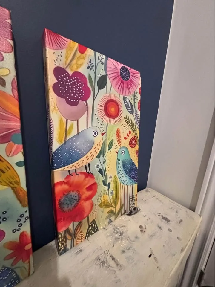 Vibrant Birds Canvas Wall Art (Set of 3) image indicator(9)